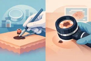 Read more about the article Biópsia ou dermatoscopia para avaliar uma pinta?