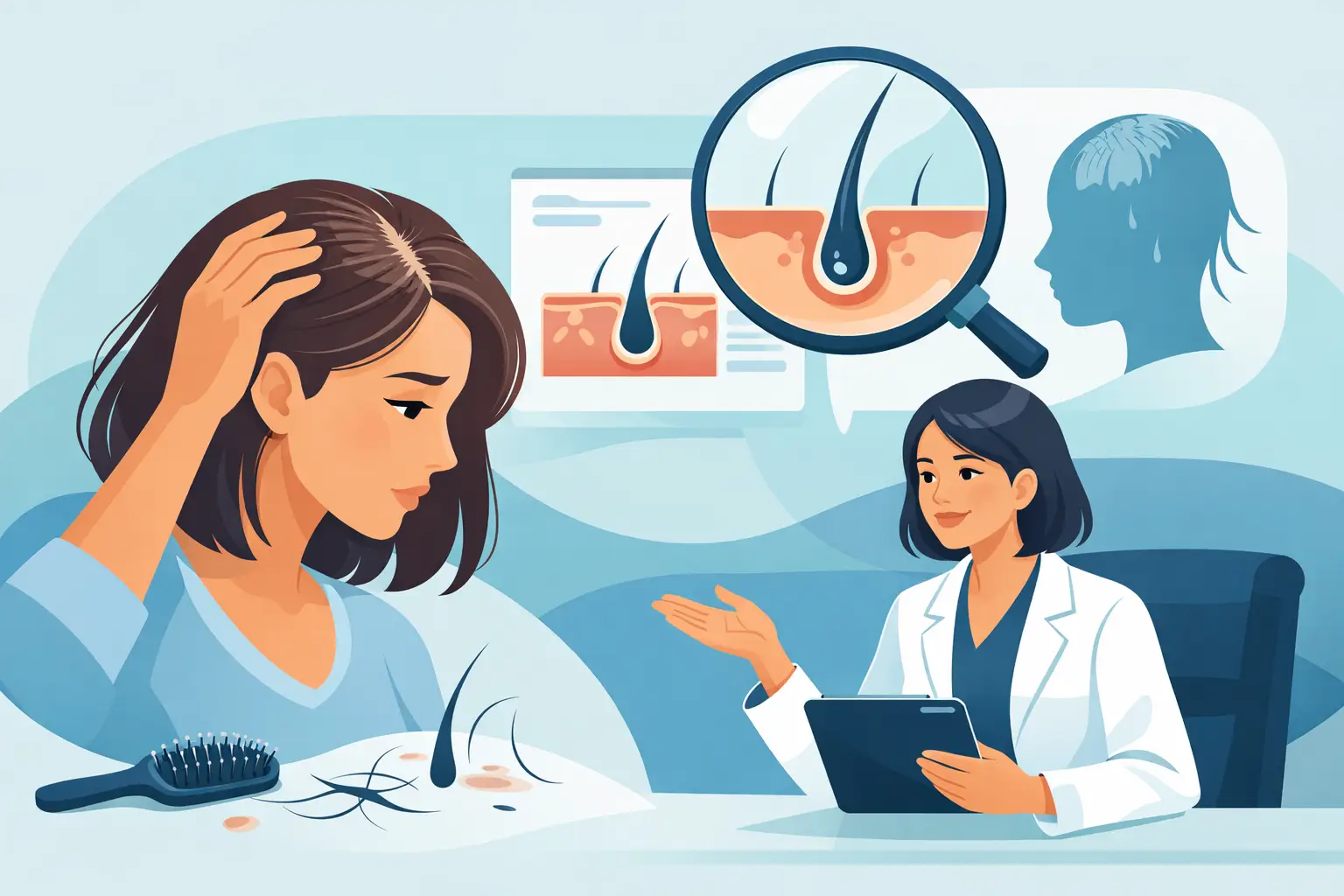 You are currently viewing Quando procurar dermatologista para queda capilar?
